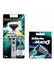 Gillette Combi Mach3 Scheersysteem incl 9 mesjes