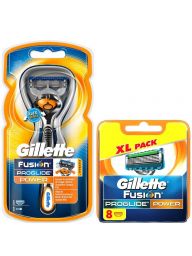 Gillette Combi Fusion Proglide Power Flexball Houder incl 9 Mesjes