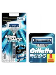 Gillette Combi Mach3 Turbo Houder incl 9 mesjes