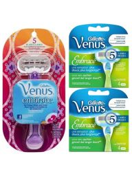 Gillette Combi Venus Embrace Apparaat Paars incl 9 Mesjes