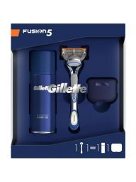 Gillette Fusion5 Giftset Scheersysteem incl 1 Mesje + Reiscase + Scheergel 75ml