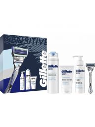 Gillette SkinGuard Cadeauset Systeem+Scheergel+2creams