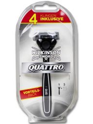 Wilkinson Sword Quattro scheersysteem incl. 4 mesjes