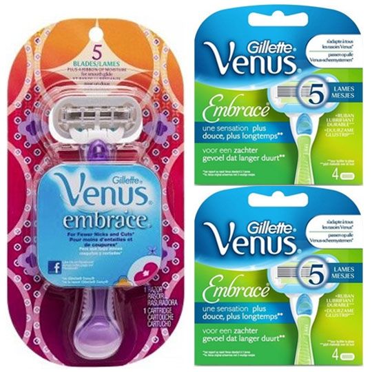 Gillette Combi Venus Embrace Apparaat Paars incl 9 Mesjes