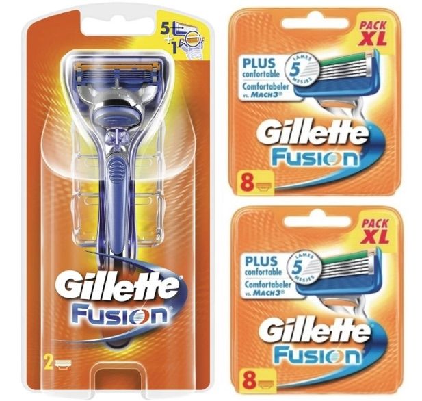 Tanzania Gezichtsvermogen boiler Gillette Combi Fusion Houder incl 18 Mesjes ShaveSavings.com
