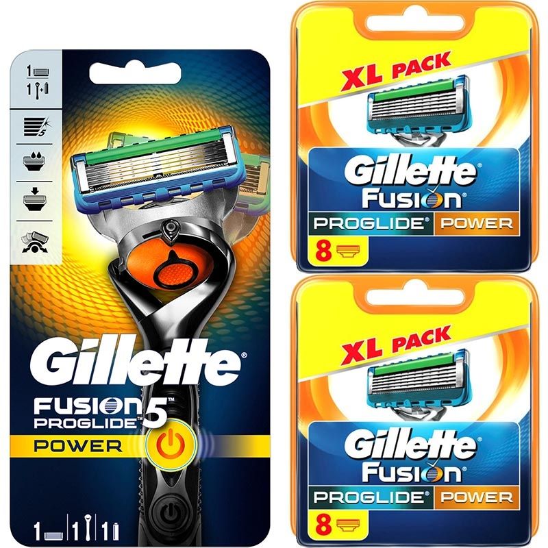 Dank je beddengoed Trouw Gillette Combi Fusion Proglide Power Flexball Houder incl 17 Power  scheermesjes ShaveSavings.com