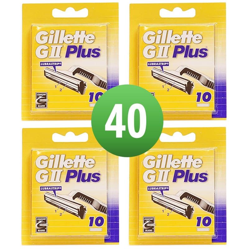 Gillette Combi Scheermesjes GII Plus 40 mesjes | ShaveSavings.com