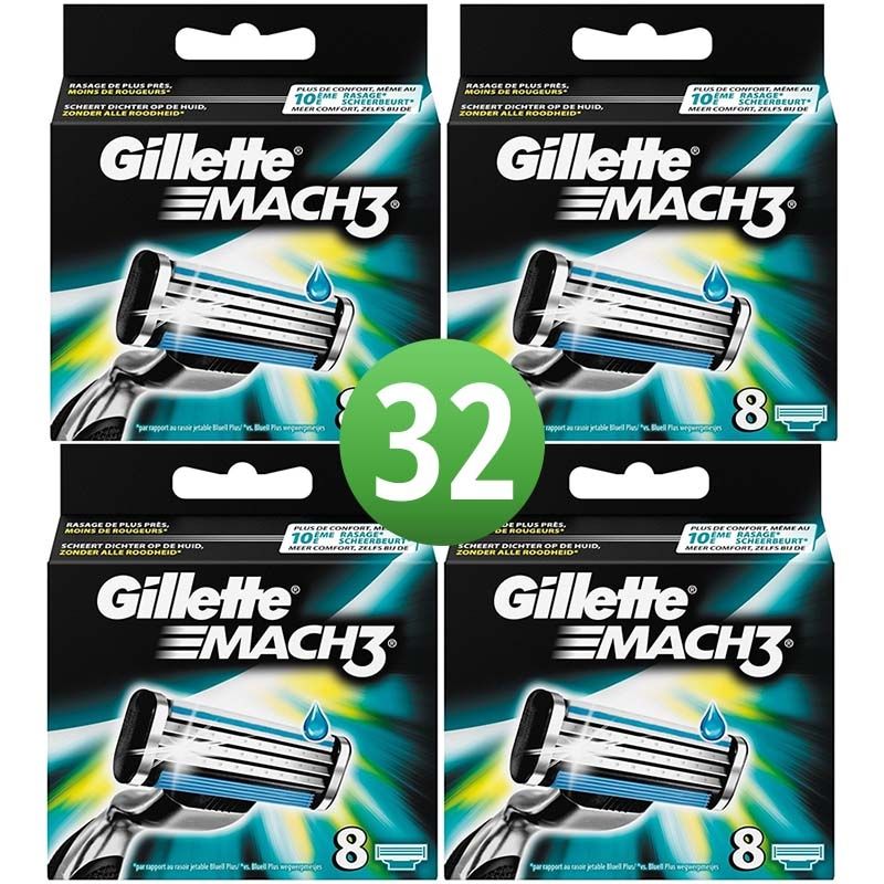 Gillette Combi Scheermesjes Mach3 32 mesjes ShaveSavings.com ShaveSavings.com