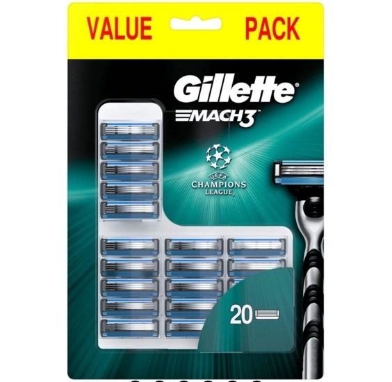 Druppelen Datum spiraal Gillette Mach3 20 scheermesjes ShaveSavings.com