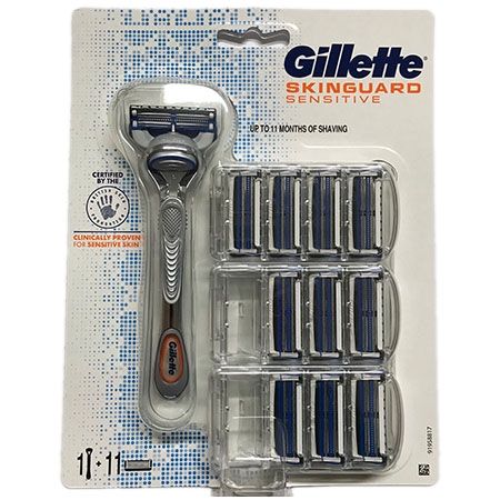 Inloggegevens Hoelahoep Scarp Gillette SkinGuard Sensitive Houder incl 11 mesjes | ShaveSavings.com  ShaveSavings.com