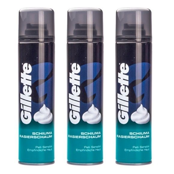 Verzadigen Tulpen Afrikaanse Gillette Scheerschuim Gevoelige Huid 3 x 300ml ShaveSavings.com