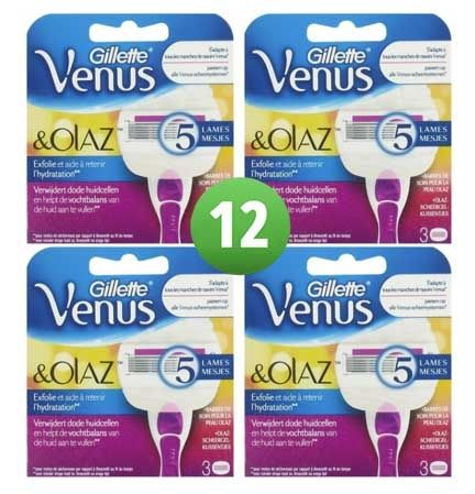 Gillette Venus & Olaz Sugarberry Scheermesjes 12 stuks