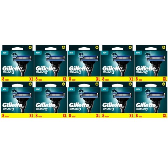 Gillette Mach3 Scheermesjes 80 Stuks Nieuw