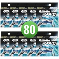 Gillette Mach3 Turbo Scheermesjes 80 Stuks Hele Doos (10x8)