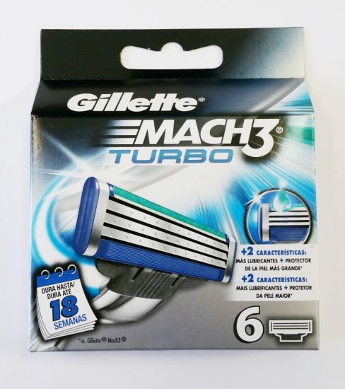 Gillette Mach3 Turbo Scheermesjes 6 Pack