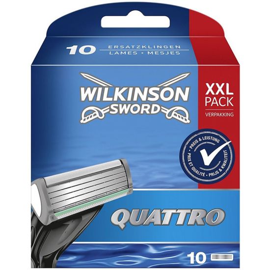 Wilkinson Sword Quattro Scheermesjes 10 Stuks XXL Verpakking