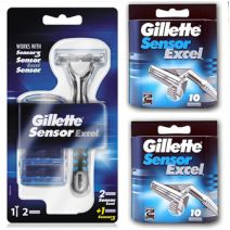 Gillette Combi Sensor Excel Scheersysteem incl 23 mesjes