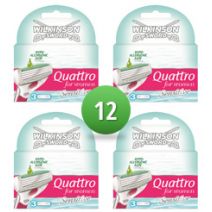 Wilkinson Sword 12 Quattro For Women Sensitive scheermesjes