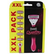 Wilkinson Quattro For Women Houder Pink incl 6 mesjes