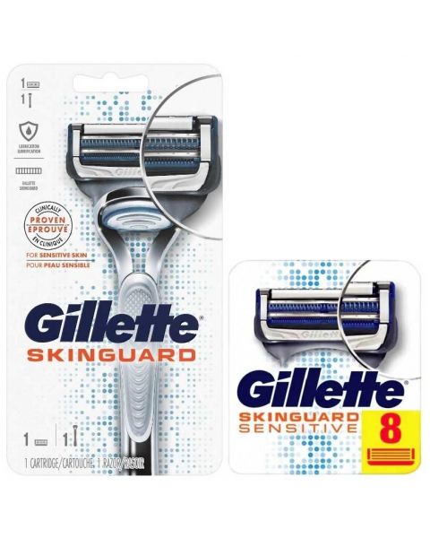 worstelen verfrommeld genie Gillette SkinGuard Sensitive Houder incl 9 mesjes ShaveSavings.com