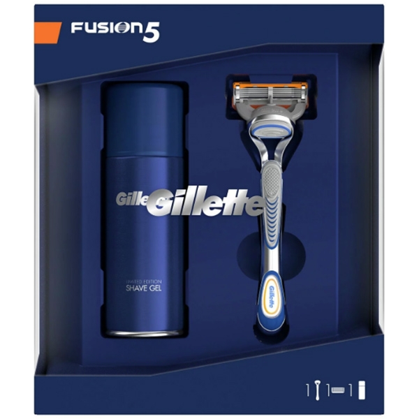 Gillette Fusion5 Giftset Scheersysteem incl 1 Mesje + Limited Edition Scheergel 75ml