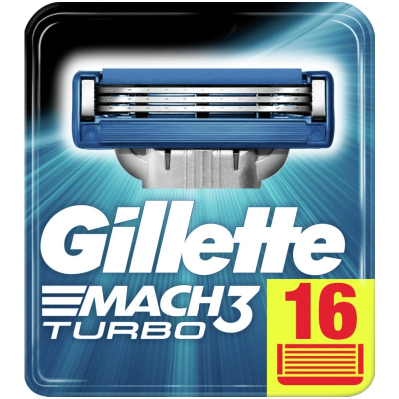 16x Gillette Mach3 Turbo Scheermesjes