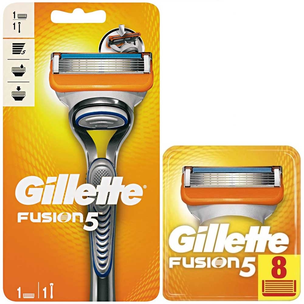 Dagaanbieding - Gillette Combi Fusion5 Houder incl 9 Mesjes dagelijkse aanbiedingen