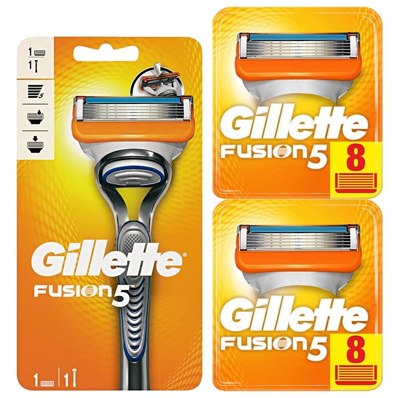 Dagaanbieding - Gillette Combi Fusion5 Houder incl 17 Mesjes dagelijkse koopjes