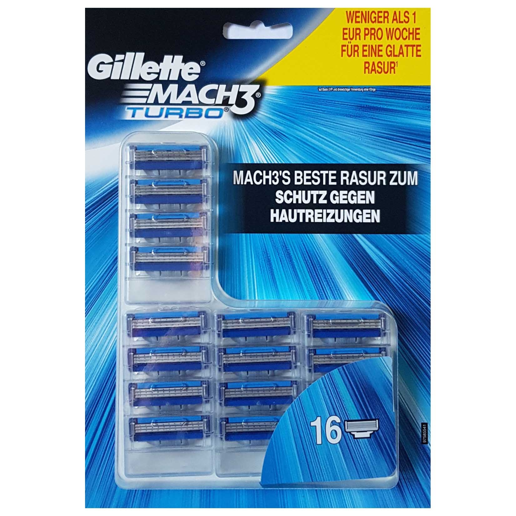 Dagaanbieding - Gillette Mach3 Turbo 16 mesjes dagelijkse koopjes