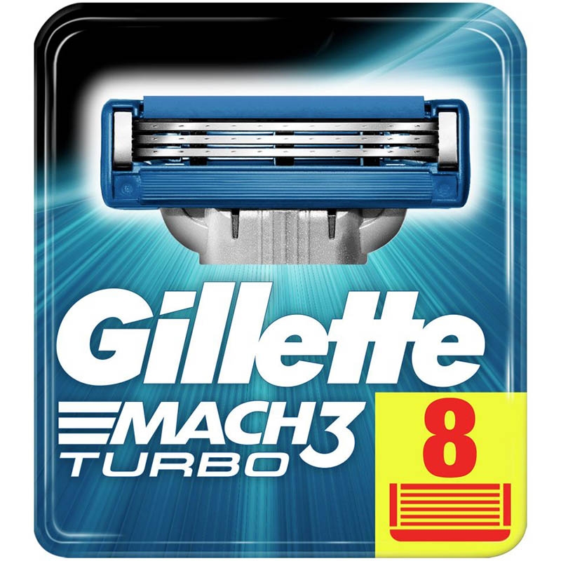 Dagaanbieding - Gillette Mach3 Turbo 8 Scheermesjes dagelijkse koopjes