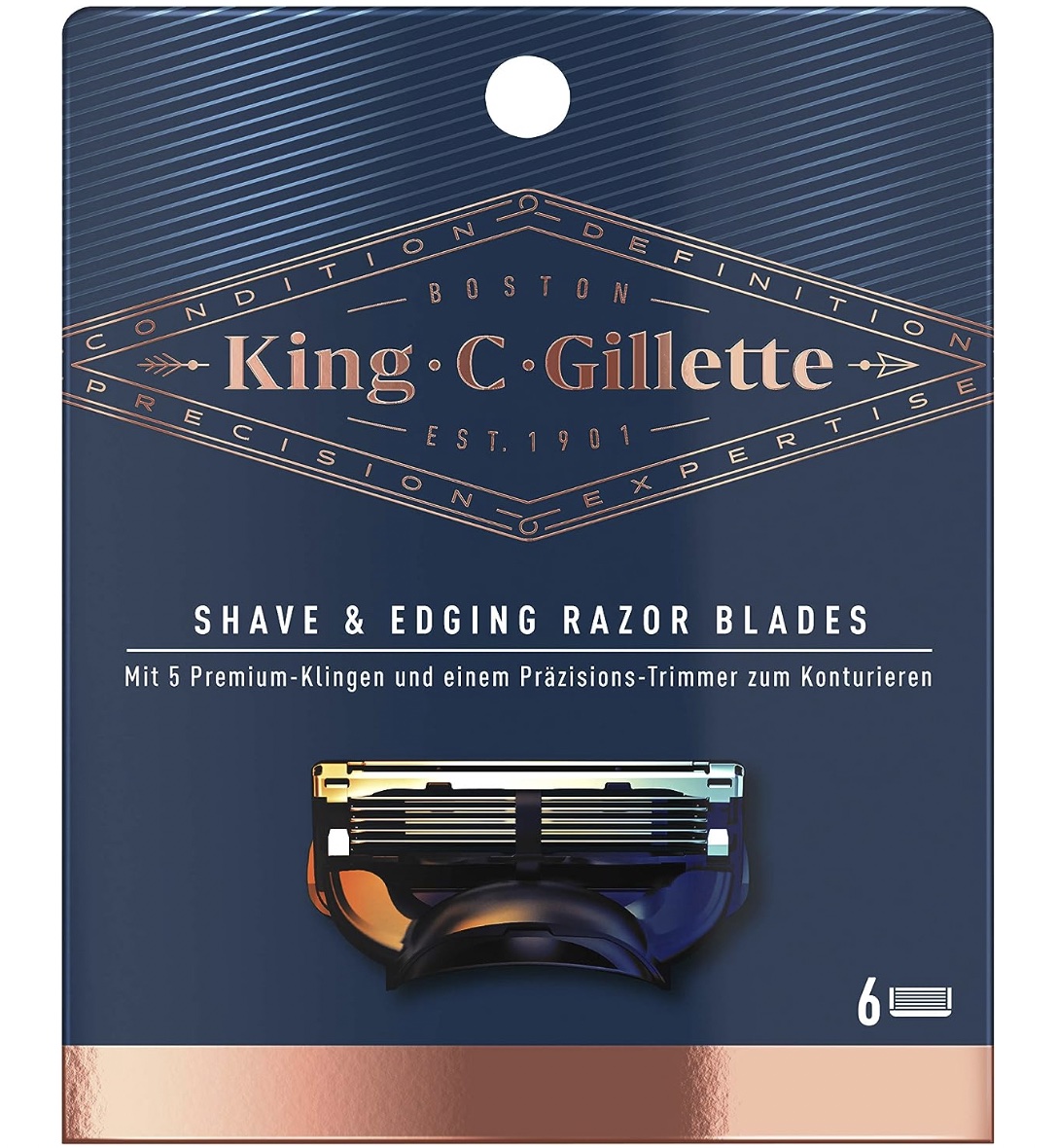 King C Gillette 6 scheermesjes