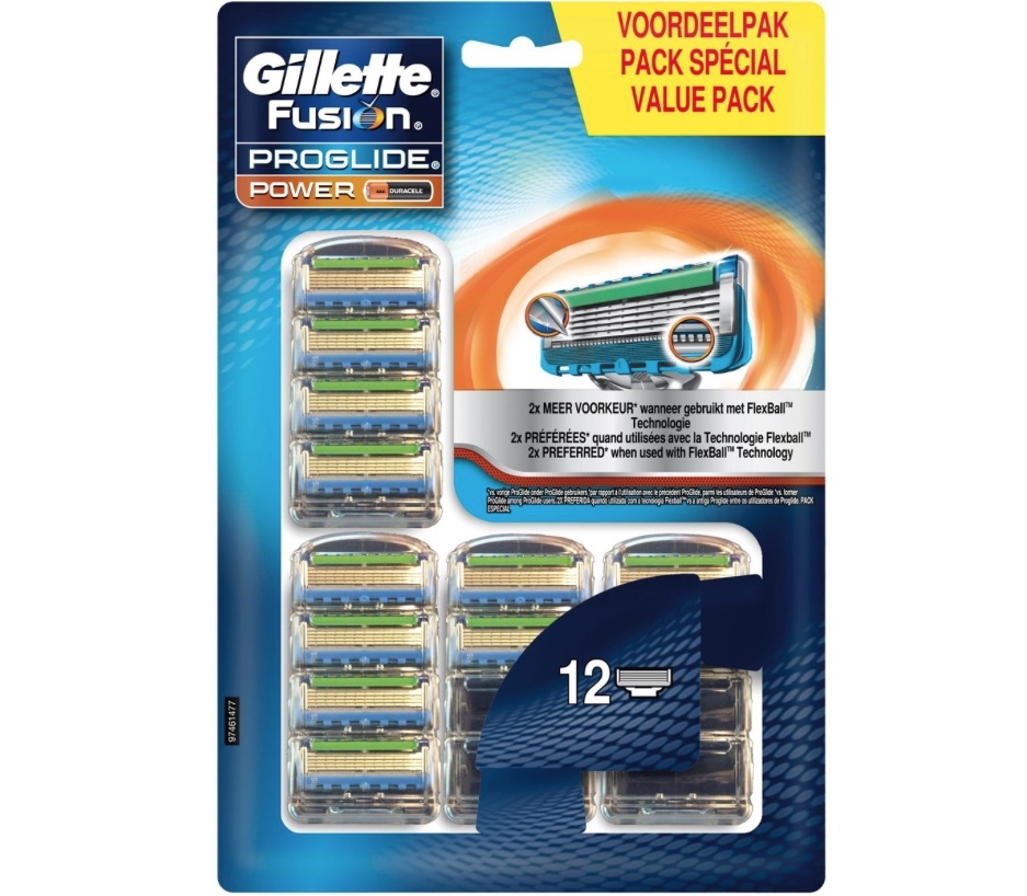Dagaanbieding - Gillette Fusion ProGlide Power 12 scheermesjes dagelijkse aanbiedingen