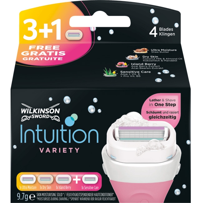 Dagaanbieding - Wilkinson Intuition Variety Scheermesjes 4 Stuks dagelijkse aanbiedingen